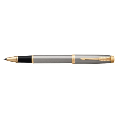 Afbeelding van Parker IM Brushed Metal GT Rollerball Kleur: GoudGrijs De Vulpenwereld