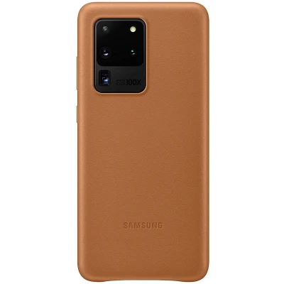 Afbeelding van Galaxy S20 Ultra 5G Leren Hoesje EF VG988 Bruin Samsung Smartphone Hoesjes Geen Verzendkosten &amp; Morgen In Huis