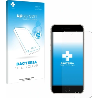 Afbeelding van upscreen Antibacteriële schermbeschermer (1 Stuk, Apple iPhone SE), Smartphone beschermfolie, Transparant