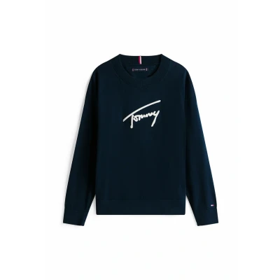 Afbeelding van TOMMY HILFIGER Trui navy / wit