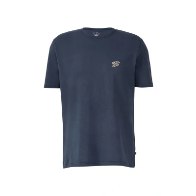 Afbeelding van QS Tshirt print, Heren, Maat: Small, Tiefblau