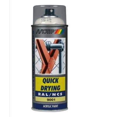 Afbeelding van motip industrial ral 9001 creme wit 400 ml 07045