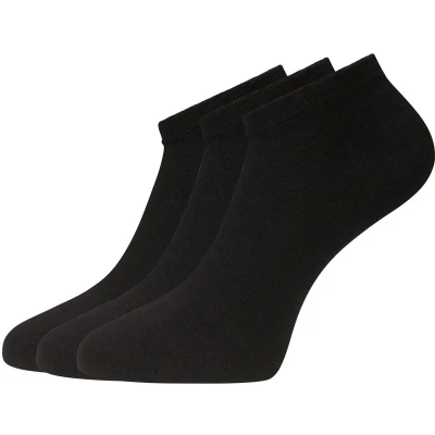 Afbeelding van Comfortabel &amp; Zijdezacht Bamboo Basics Dani Bamboe Sneaker Sokken (Multipack 3 stuks) Heren / Dames Zwart 47 50