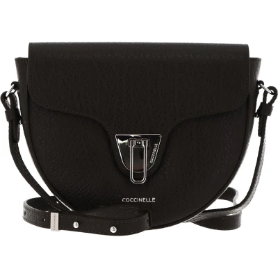 Afbeelding van COCCINELLE Leren Schoudertas Beat Elephant Crossover Bag Bark Donkerbruin