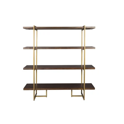 Afbeelding van Dutchbone Class wandrek MDF 40x140x146 cm bruin/goud Hout