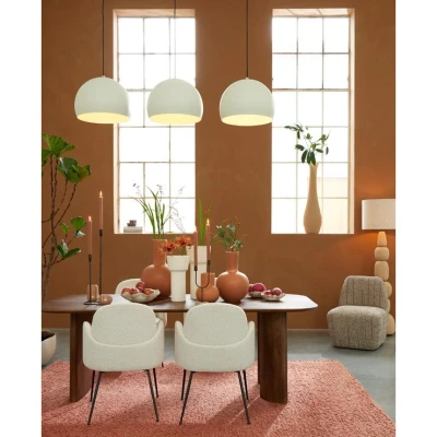 Afbeelding van Light &amp; Living Chiba eetkamerstoel crème/zwart Boucle