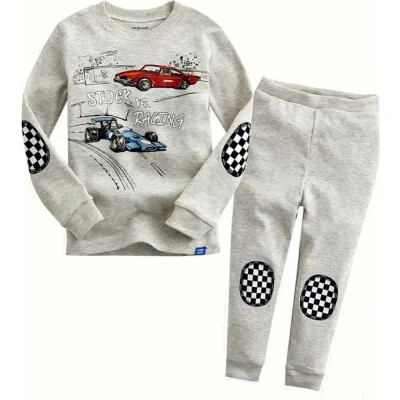 Afbeelding van Pyjama kinderen Jongens Pyjamaset auto Racing Car Raceauto Maat 110 116 (6T)