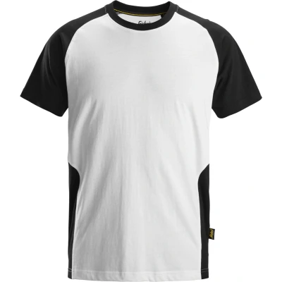 Afbeelding van Snickers 2550 Tweekleurig T shirt Wit/zwart