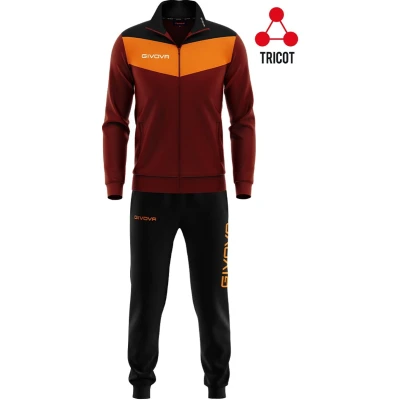 Afbeelding van Givova TR024 trainingspak Campo, granaatappel/oranje, maat S