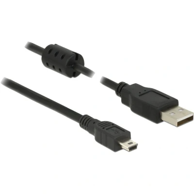 Afbeelding van Delock 82396 USB 2.0 kabel Type A mannetje naar Mini B 0,7 m zwart