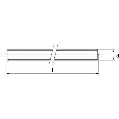 Afbeelding van Draadeind M12x1000 DIN 975 4.8 verzinkt