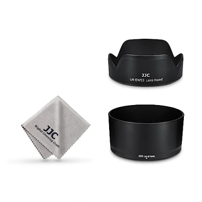 Afbeelding van JJC Lenskapset voor Canon RF S 55 210mm F5 7.1 IS STM lens en EF M 15 45mm f/3.5 6.3 18 f/4.5 ET 60B &amp; EW 53 vervangen