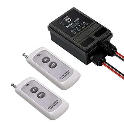 Afbeelding van ZHOFONET Draadloze schakelaar, 12 V, lange afstanden, IP65 waterdicht, afstandsbediening, DC V/24 V/48 V/72 V/40 A, voor rolpoorten, pompen, verlichting en diefstalwaarschuwingssystemen