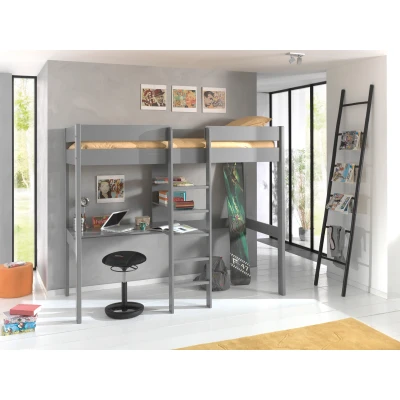 Afbeelding van LUCEVI Pino Hoogslaper + bureau 1400x200 cm Grijs