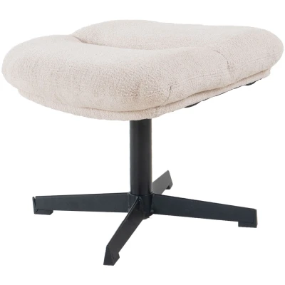 Afbeelding van Home67 Hocker Dorus Bouclé Naturel