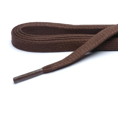 Afbeelding van Cordial schoenveters Middelbruin wax Plat veterlengte 120 cm 7 mm breed 6 8 gaatjes