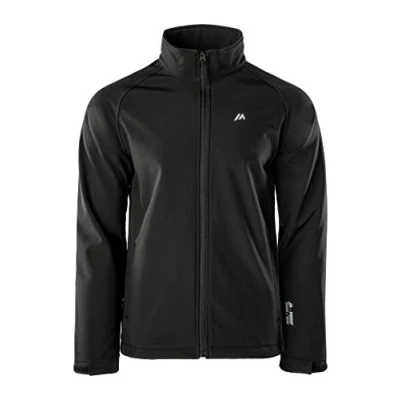 Afbeelding van martes Softshelljas voor heren, functionele jas, regenjas, winddicht, ademend, sport, wandelen, zwart, XXL