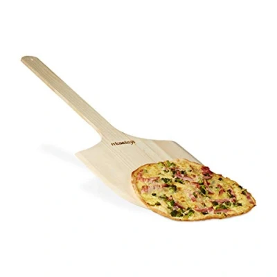 Afbeelding van Relaxdays Pizzaschep XL hout pizzaspatel pizzaplank broodschep lange steel