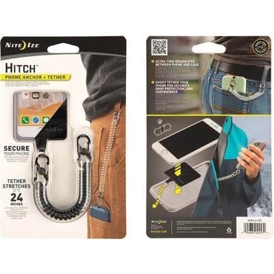 Afbeelding van NITE IZE Hitch Phone Anchor + Tether MicroLock Black