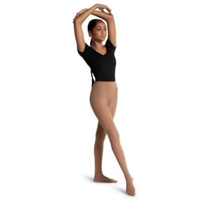 Afbeelding van Capezio Ultra zachte voetpanty voor dames, professionele danspanty, nylon panty dansvoorstellingen en studiotijd, comfortabel ontwerp met zelfgebreide tailleband licht zonbruin, maat L/XL