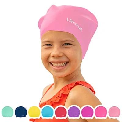 Afbeelding van Limmys Badmuts Lang Haar voor Kinderen 100% Siliconen Kinderbadmuts Jongens/Meisjes met Haar, Vlechten, Dreadlocks Rekbare en Comfortabele Verschillende Kleuren (Tiffany Groen)