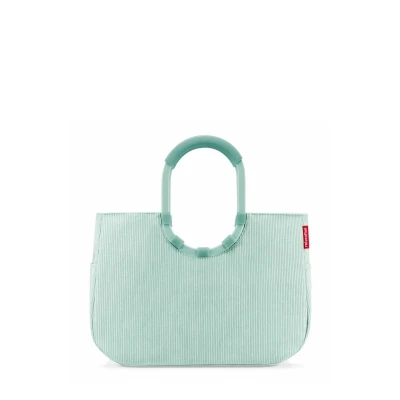 Afbeelding van reisenthel loopshopper L stabiele tas met praktische vakken van gerecyclede PET flessen charmant en waterafstotend design goud, Corduroy Mint,