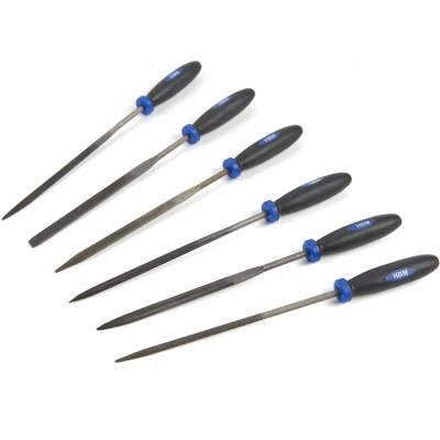 Afbeelding van HBM 6 Delige Deluxe Naaldvijlenset, Sleutelvijlenset met Soft Grip Handvaten
