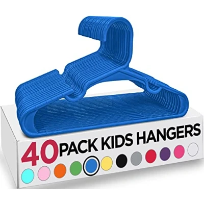 Afbeelding van Utopia Home 40 pack kinderhangers 11,5 inch plastic babyhangers voor kast kleding en ideaal Jashangers (Blauw)