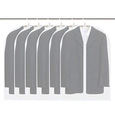 Afbeelding van Vicloon Kledingzakken, 6 Stuks 100 * 60cm Transparante Kledinghoezen, Met Ritssluiting, Stofdicht, Motbestendig, Opvouwbaar en Wasbaar, Voor Het Opbergen Van Pak, Jurk, Hemd &amp; Donsjack