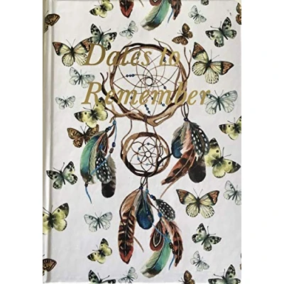 Afbeelding van Maturi A6 Hardback data om Dream Catcher Notebook te onthouden met goudfolie detaillering en glanzende afwerking