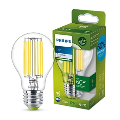 Afbeelding van Philips LED lamp Transparant 60 W E27 koelwit licht