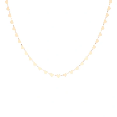 Afbeelding van OOZOO Jewellery rosé goudkleurige ketting met hartjes SN 2014