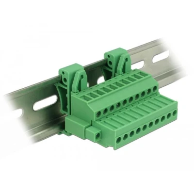 Afbeelding van Delock klemmenblokset voor top hat rails 10 pins met schroefslot Del