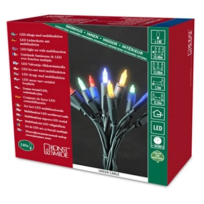 Afbeelding van Konstsmide 6310 520 Mini lichtketting Binnen werkt op het lichtnet LED Meerkleurig Verlichte lengte: 13.9 m