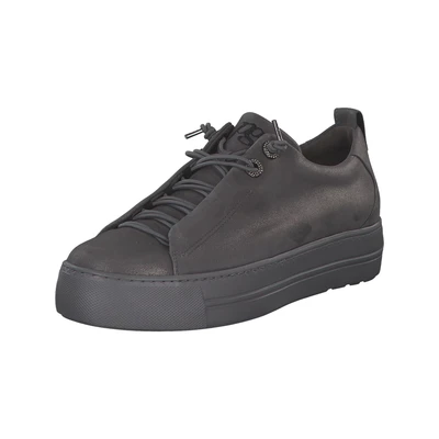Afbeelding van Paul Green Sneakers laag, Dames, Maat: 37, Metallic iron Nubukleer