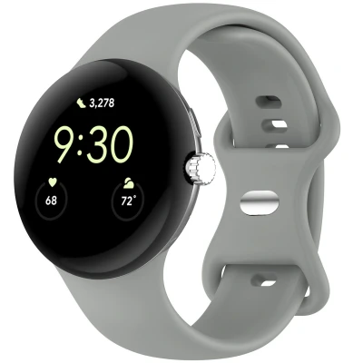 Afbeelding van Siliconen bandje voor de Google Pixel Watch / 2 Maat S Grijs iMoshion En TPU (zacht)