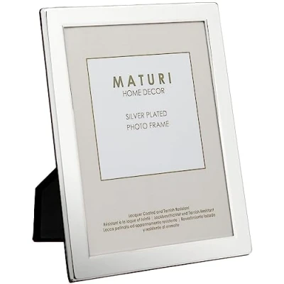 Afbeelding van Maturi verzilverde fotolijst vlakke randafwerking 6,5 x 9 cm