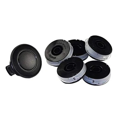 Afbeelding van Vervangende spoelen, 5 stuks met kap, deksel, geschikt voor Florabest grastrimmer FRT 450 A1 IAN 56211, 68693, FTR B2 79161