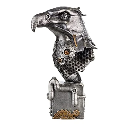 Afbeelding van Casablanca by Gilde Dierfiguur Sculptuur Steampunk Eagle met koperkleurige elementen (1 stuk)