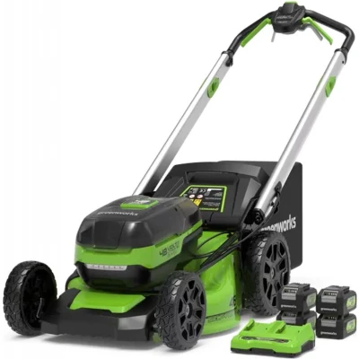 Afbeelding van Greenworks Grasmaaier 48 Volt (2X24 Volt) accu maaier incl 4x4AH en dual lader