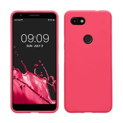 Afbeelding van kwmobile telefoonhoesje geschikt voor Google Pixel 3a Hoesje smartphone Back cover in neon roze