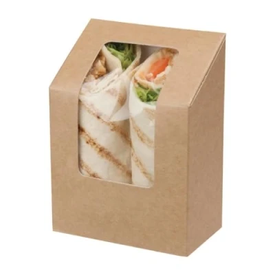 Afbeelding van Colpac Zest Composteerbare Kraft Tuck Top Wrap Packs met Acetaatvenster