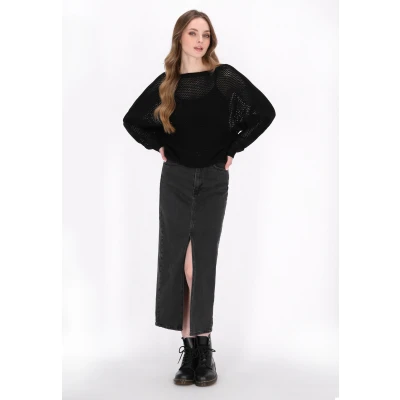 Afbeelding van Dreimaster Trui, Dames, Maat: M/L, Black