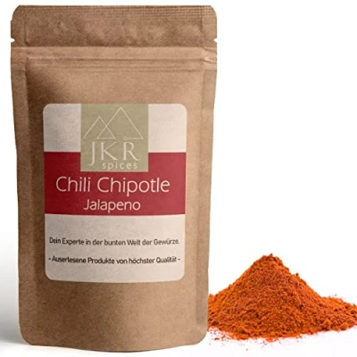 Afbeelding van JKR Spices® 250 g chili chipotle jalapeno gemalen chilipoeder gerookt zeer scherpe in hersluitbare doypack