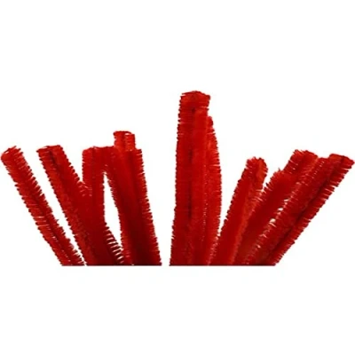 Afbeelding van Creotime Chenille Draad 15 Stuks 30 Cm Mm Rood