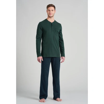 Afbeelding van Schiesser Fine Interlock Pyjama 175640 Dark Green 54