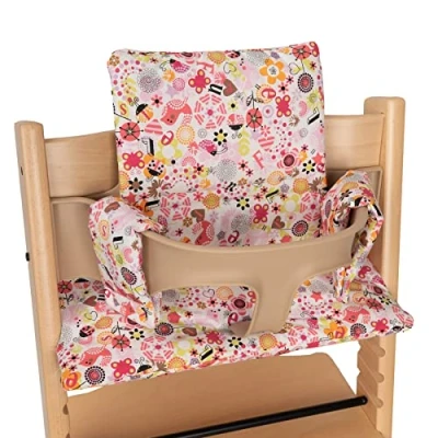 Afbeelding van Kussensloop voor Stokke hoge stoel, compatibel met Stokke, Tripp Trapp, Trip Trap evolutions kinderstoel en stoel (Love Pink)