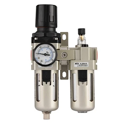 Afbeelding van Haofy 3/8 inch olieafscheider, waterafscheider, persluchtregelaar voor perslucht, drukregelaar compressor, drukregelaar, luchtcompressoraccessoires, 0,05 0,85 MPa