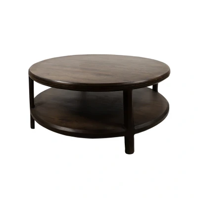 Afbeelding van Salontafel Ø100, H40, Brown Walnut