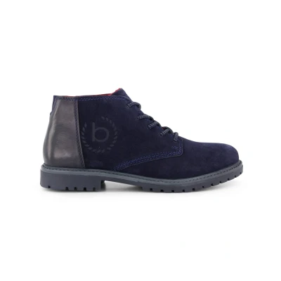 Afbeelding van bugatti Sportieve veterschoenen, Heren, Maat: 40, Dark blue Veloursleer
